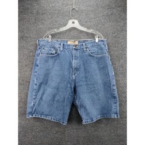 Mens Wrangler Authentics Jean Shorts Size 38 Blue Denim ZM2S0SW 18.5W 9 Inseam